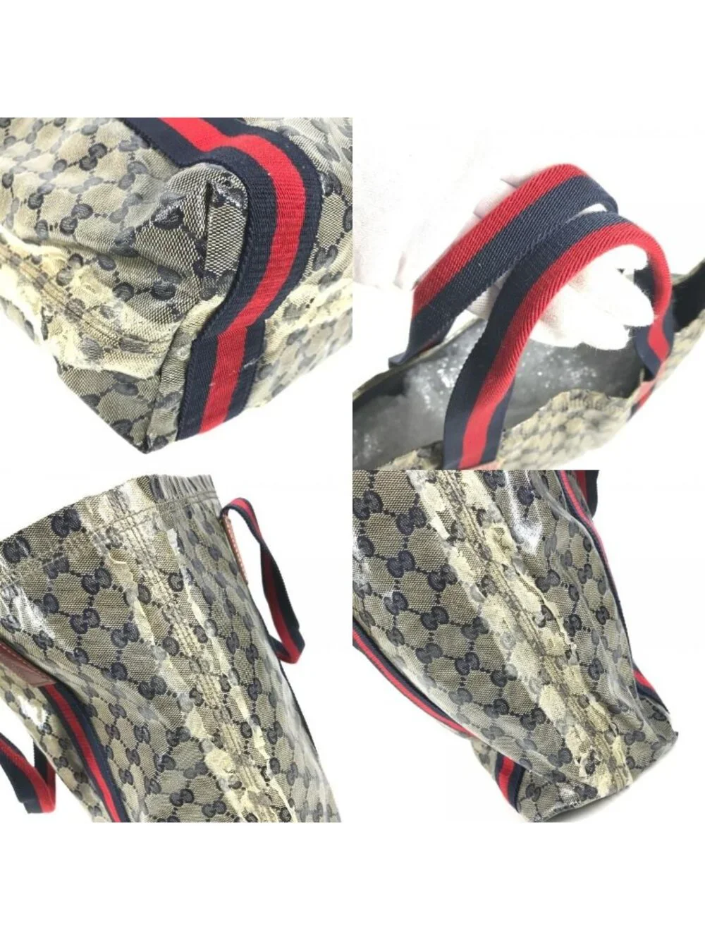 Gucci Shoulder Bag GG Logo Navy